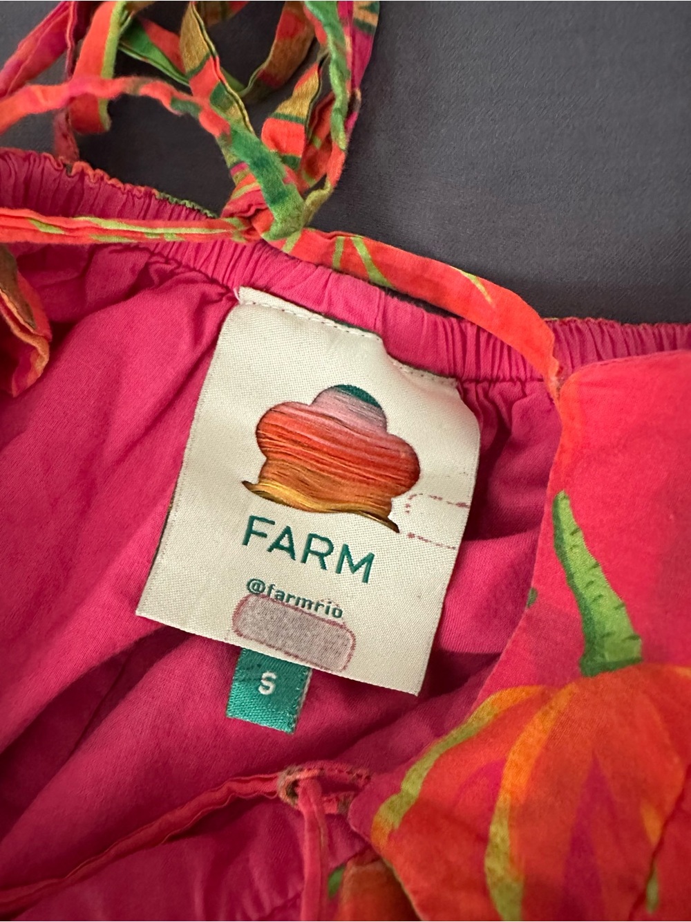 Farm Rio Ombré Forest Maxi Dress Pink Orange Multicolor Small Tropical Beach - Picture 4 of 13